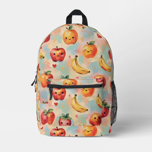 Sweet Fruit Fizz Printed Backpack (Front)
