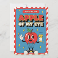 Sweet Fruit Saying Apple Of My Eye Cute Cartoon