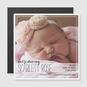 Sweet Full Photo Classic Baby Announcement