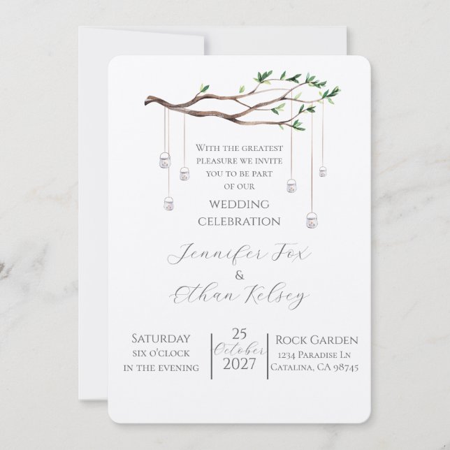 Sweet Garden Wedding Invitation (Front)