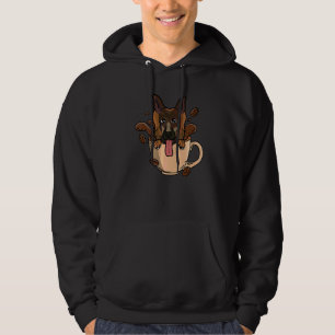 Sweet German Shepherd Loves Coffee In The Morning Hoodie