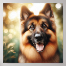 Sweet German Shepherd with a bright smile