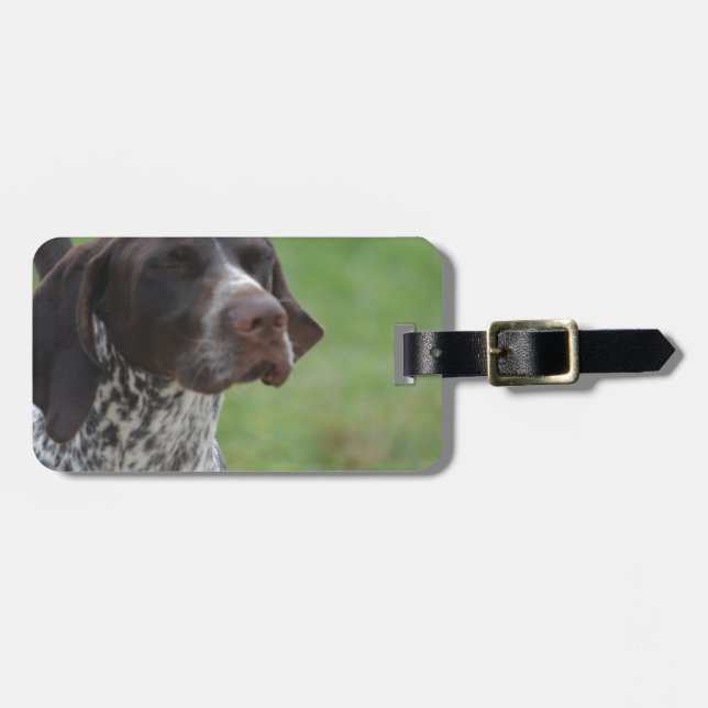 Sweet German Shorthaired Pointer Luggage Tag (Front Horizontal)