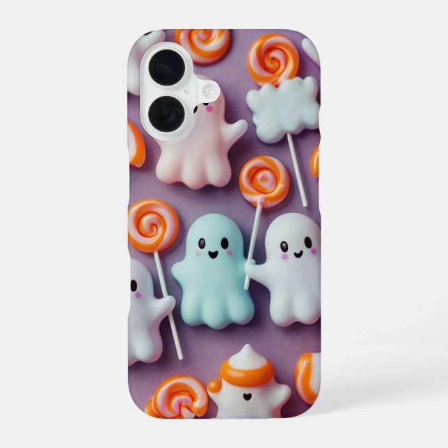 Sweet Ghosts iPhone 16 Case (Back)