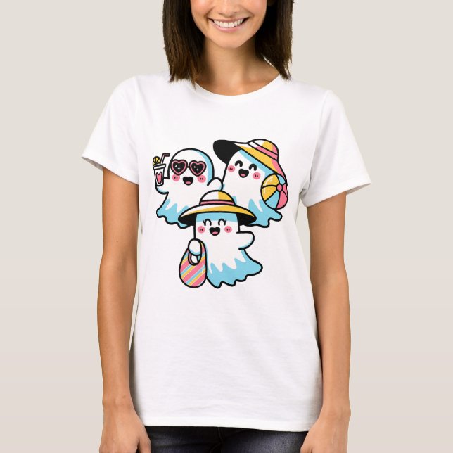 Sweet Ghosts on the Beach T-Shirt (Front)