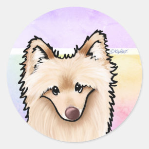 Sweet Giant Pomeranian Dog Stickers