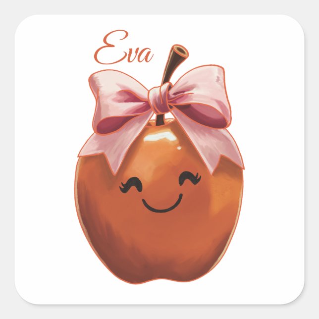 Sweet Gift Apple Square Sticker (Front)