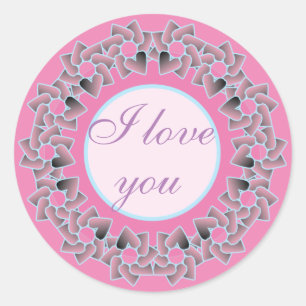 Sweet Gifts and Favours Floral Design Classic Roun Round Sticker