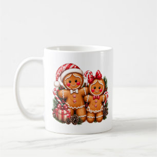 Sweet Gingerbread Couple Christmas Mug