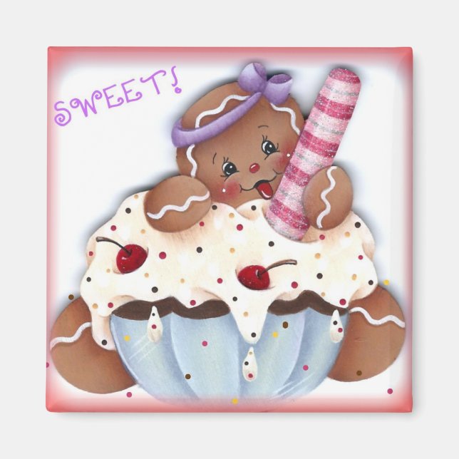 Sweet Gingerbread Dessert Magnet (Front)