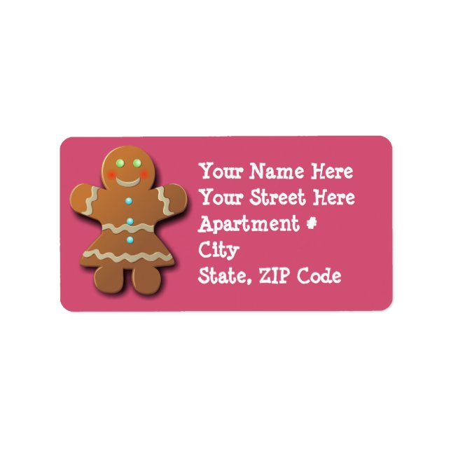 Sweet Gingerbread Girl Label (Front)
