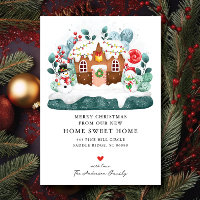 Sweet Gingerbread House Moving Announcement