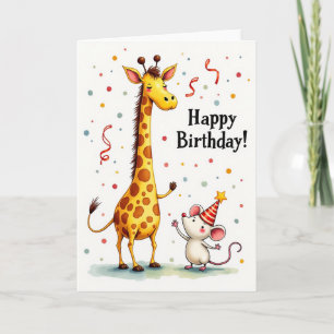 Sweet Giraffe Birthday Card