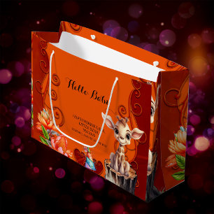 Sweet giraffe large gift bag