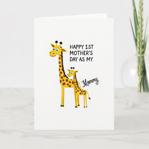 Sweet Giraffe Mommys Day Card