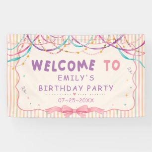 Sweet Girl Birthday Party Banner