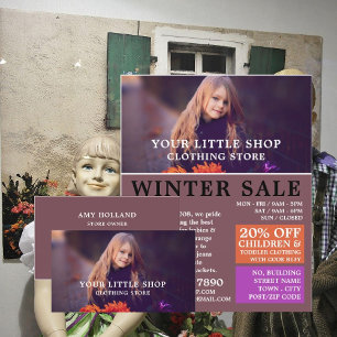 Sweet Girl, Children's Clothing Store Advertising Flyer