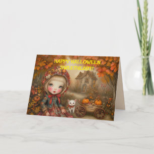 SWEET GIRL ENCHANTED HALLOWEEN CARD