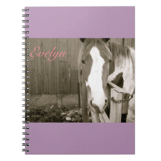 Sweet Girl Horse Notbook Spiral Notebook