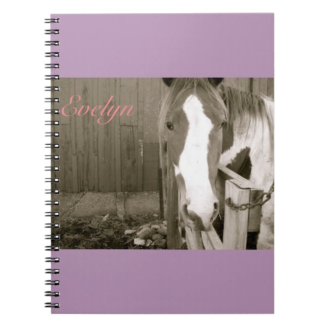 Sweet Girl Horse Notbook Spiral Notebook (Front)