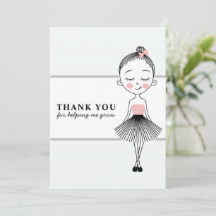 Sweet Girl Teacher Thank You Card