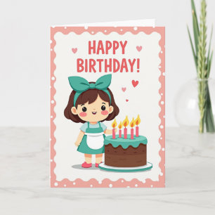 Sweet Girls Birthday Card