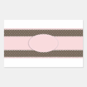 Sweet Girly Baby Pink Dot Rectangular Sticker
