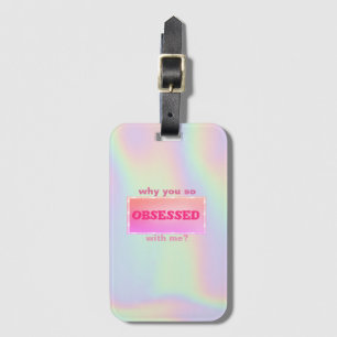 Sweet Girly Holographic Luggage Tag