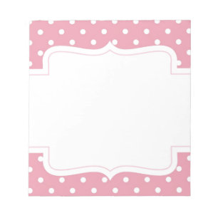 Sweet Girly Pink Dot Pattern Notepad