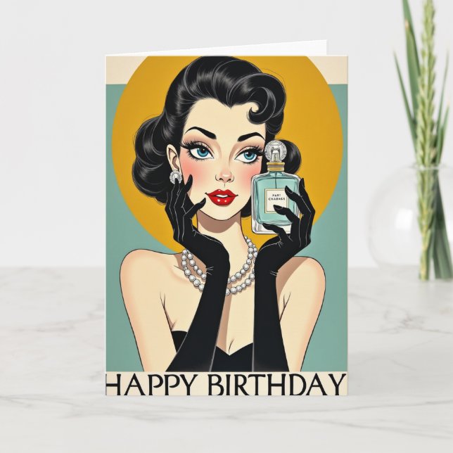 Sweet Glamour Birthday Card (Front)