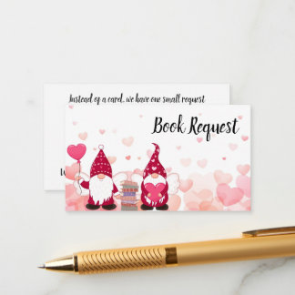 Sweet Gnome Baby Shower Book Request Enclosure Card