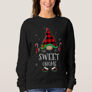 Sweet Gnome Buffalo Plaid Matching Family Christma Sweatshirt