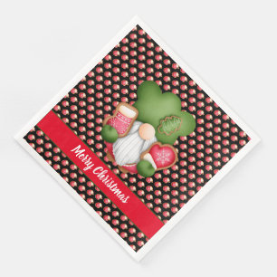 Sweet Gnome Customise Colour and Text Napkin