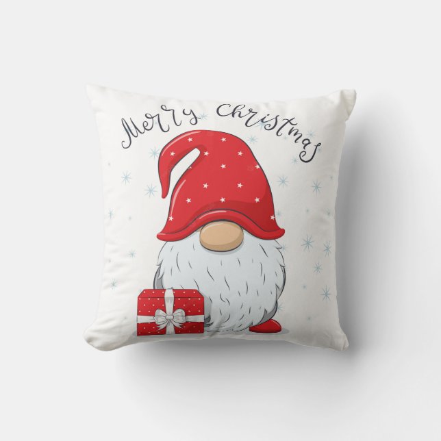 "SWEET GNOME/DIFFERENT SIDE" CHRISTMAS PILLOW (Front)