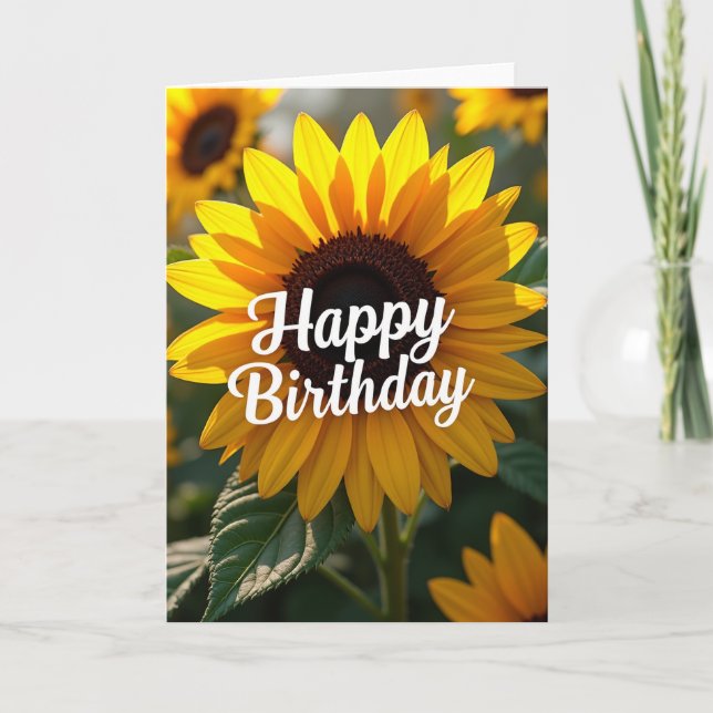 Sweet Golden Birthday Card (Front)