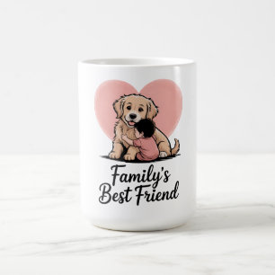 Sweet Golden Retriever Dog "Family's Best Friend" Coffee Mug