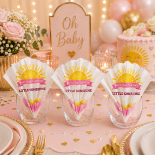 Sweet Golden Sunny Baby Girl Shower Napkin