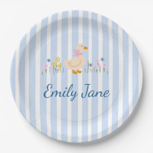 Sweet Goose Wildflower Baby Shower Christening Paper Plate