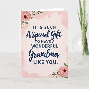 Sweet Grandma Floral Gift Card