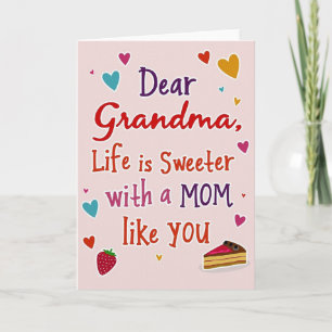 Sweet Grandmas Day Dessert Card