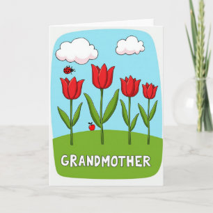 Sweet Grandmothers Day Flower Card