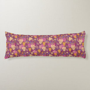 Sweet grape vines pattern background body cushion