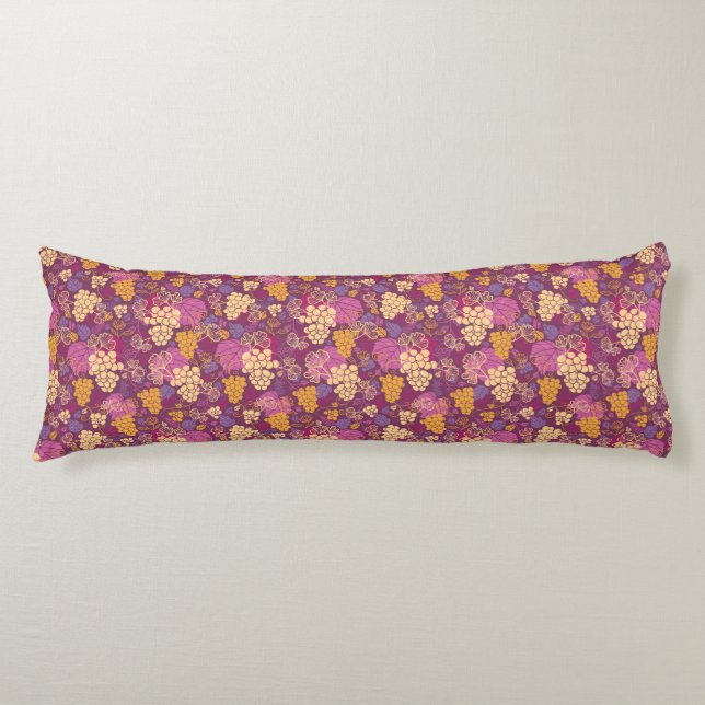 Sweet grape vines pattern background body cushion (Front)