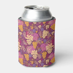 Sweet grape vines pattern background can cooler
