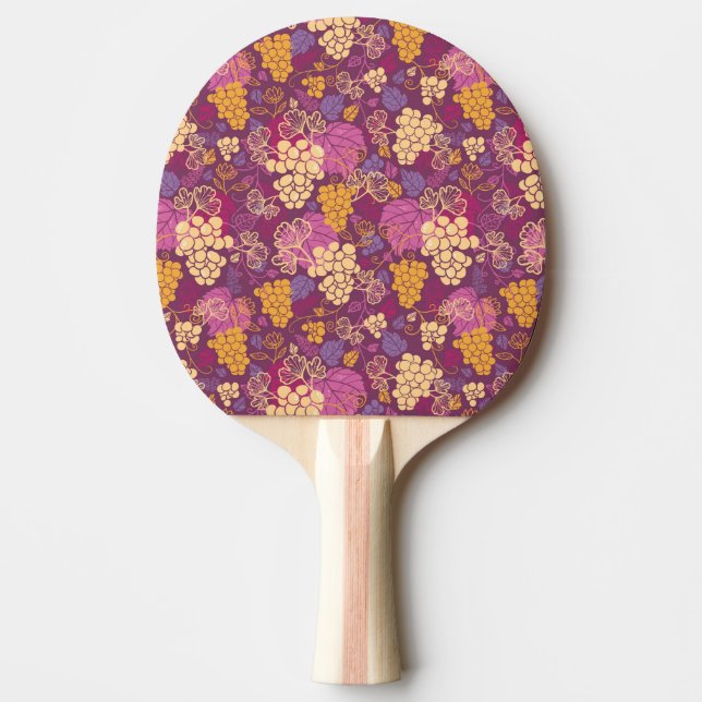 Sweet grape vines pattern background ping pong paddle (Front)
