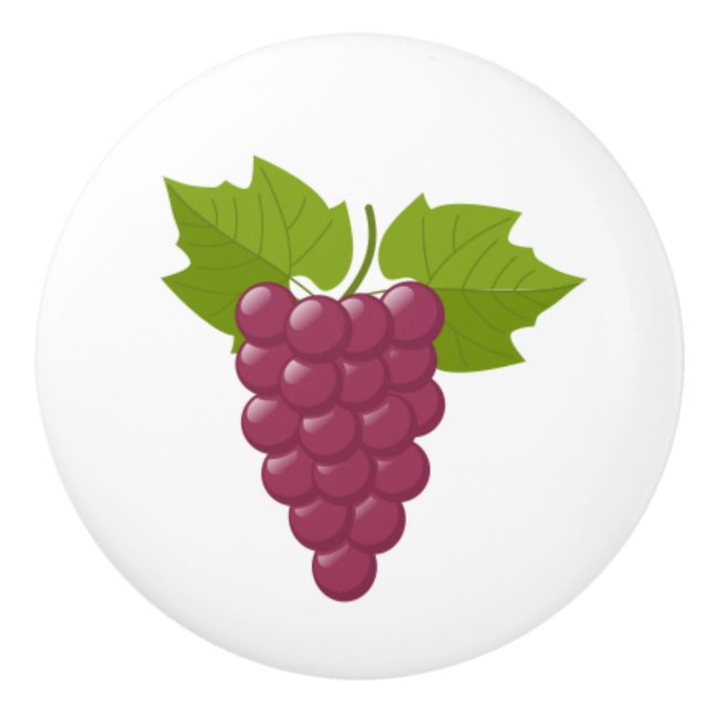 Sweet Grapes Ceramic Knob (Front)