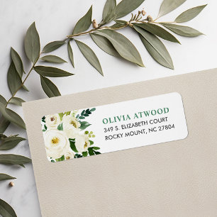 Sweet Greenery Floral Return Address Labels