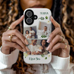Sweet Greenery Mama Custom Photo Gift iPhone 16 Case<br><div class="desc">A special personalised gift for mum or grandma! This design features watercolor greenery and floral details with 3 custom photos and personalised text. Add your name or other text in any font and colours you like. Use the design tools to upload more photos, edit the background colour or choose from...</div>