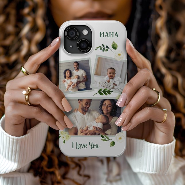 Sweet Greenery Mama Custom Photo Gift Case-Mate iPhone Case (Creator Uploaded)