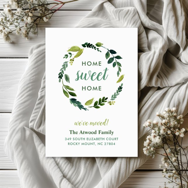 Sweet Greenery New Address Moving Announcement (Creator Uploaded)